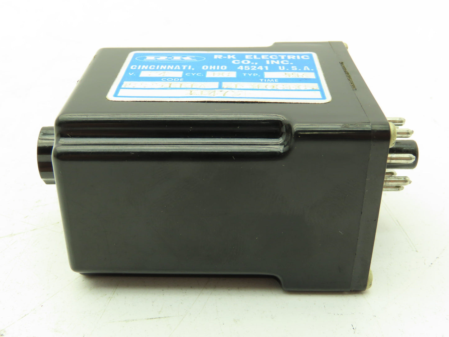 RK Electric T223111A Time Delay Timer Relay  0.1-10 Sec 24 VDC TR 8 Pin 2 Pole