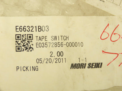 Mori Seiki Tape Switch Pressure Sensitive Rubber Sensing Edge 45° Angle 26"x 46"