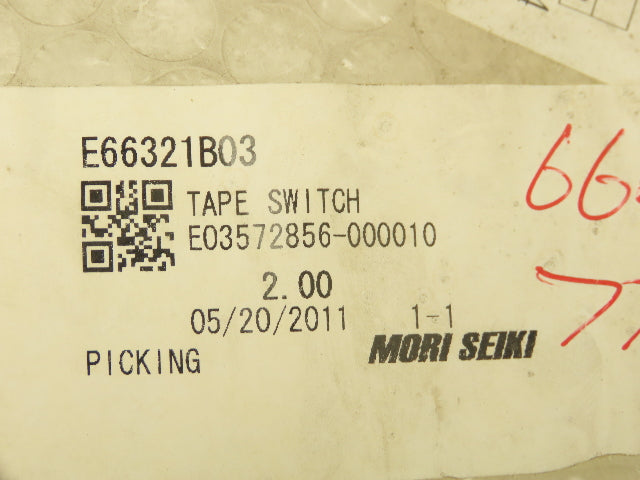 Mori Seiki Tape Switch Pressure Sensitive Rubber Sensing Edge 45° Angle 26"x 46"