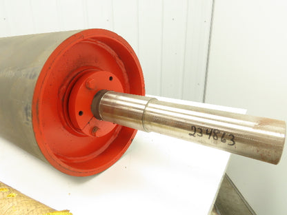 Automotion Conveyor 12"x 34.5" Crowned Lagged Drum Roller Drive Pulley QD Hub