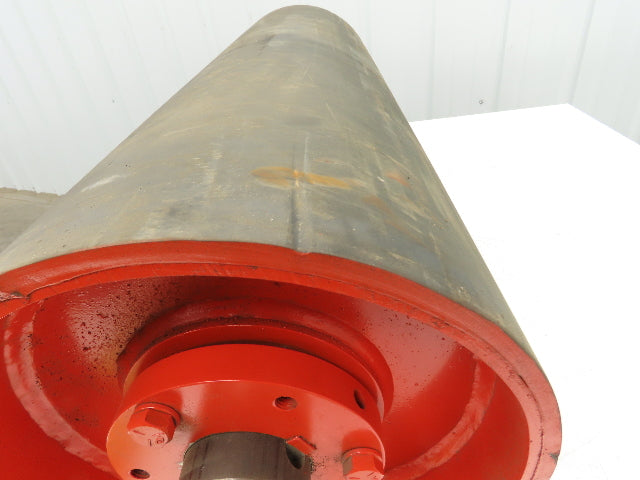 Automotion Conveyor 12"x 34.5" Crowned Lagged Drum Roller Drive Pulley QD Hub