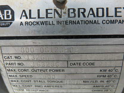 Allen Bradley 1326AB-B3E-11-3396F AC Servo Motor 5Hp 3.8KW 3000 RPM 90VDC Brake