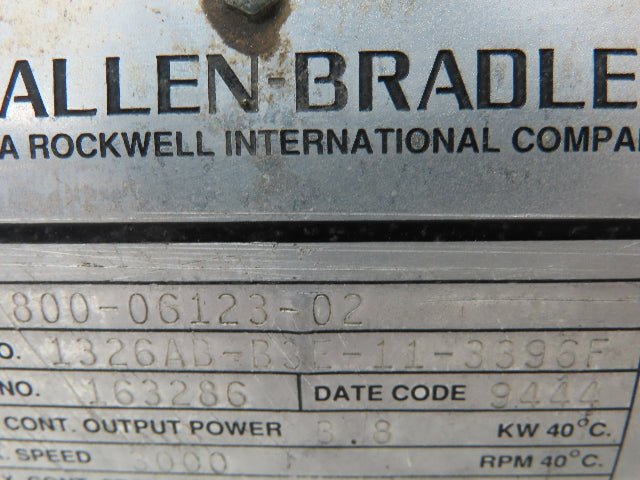 Allen Bradley 1326AB-B3E-11-3396F AC Servo Motor 5Hp 3.8KW 3000 RPM 90VDC Brake