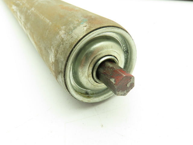 Steel Gravity Conveyor Roller 2"x 27" BF 7/16" Hex Shaft  -Lot of 5