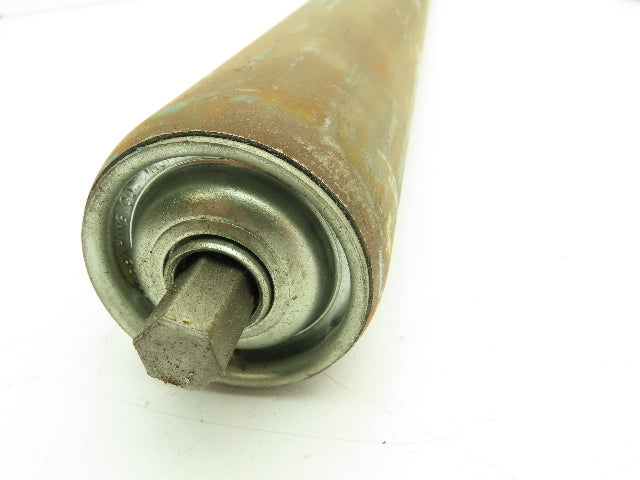 Steel Gravity Conveyor Roller 2"x 27" BF 7/16" Hex Shaft  -Lot of 5