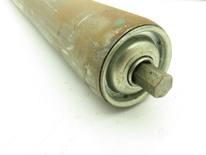 Steel Gravity Conveyor Roller 2"x 27" BF 7/16" Hex Shaft  -Lot of 5