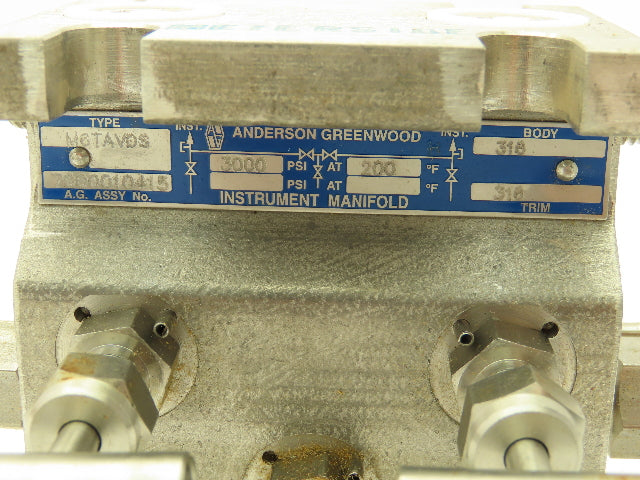 Tyco M6TAVDS Natural Gas Manifold 5 Valve 316 Stainless Steel