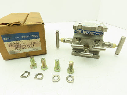Tyco M6TAVDS Natural Gas Manifold 5 Valve 316 Stainless Steel