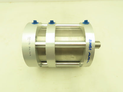 Bimba FOP-1251.25/1.25-4 Flat-1 Pneumatic Cylinder 4" Bore 2.5" Stroke 1" Shaft