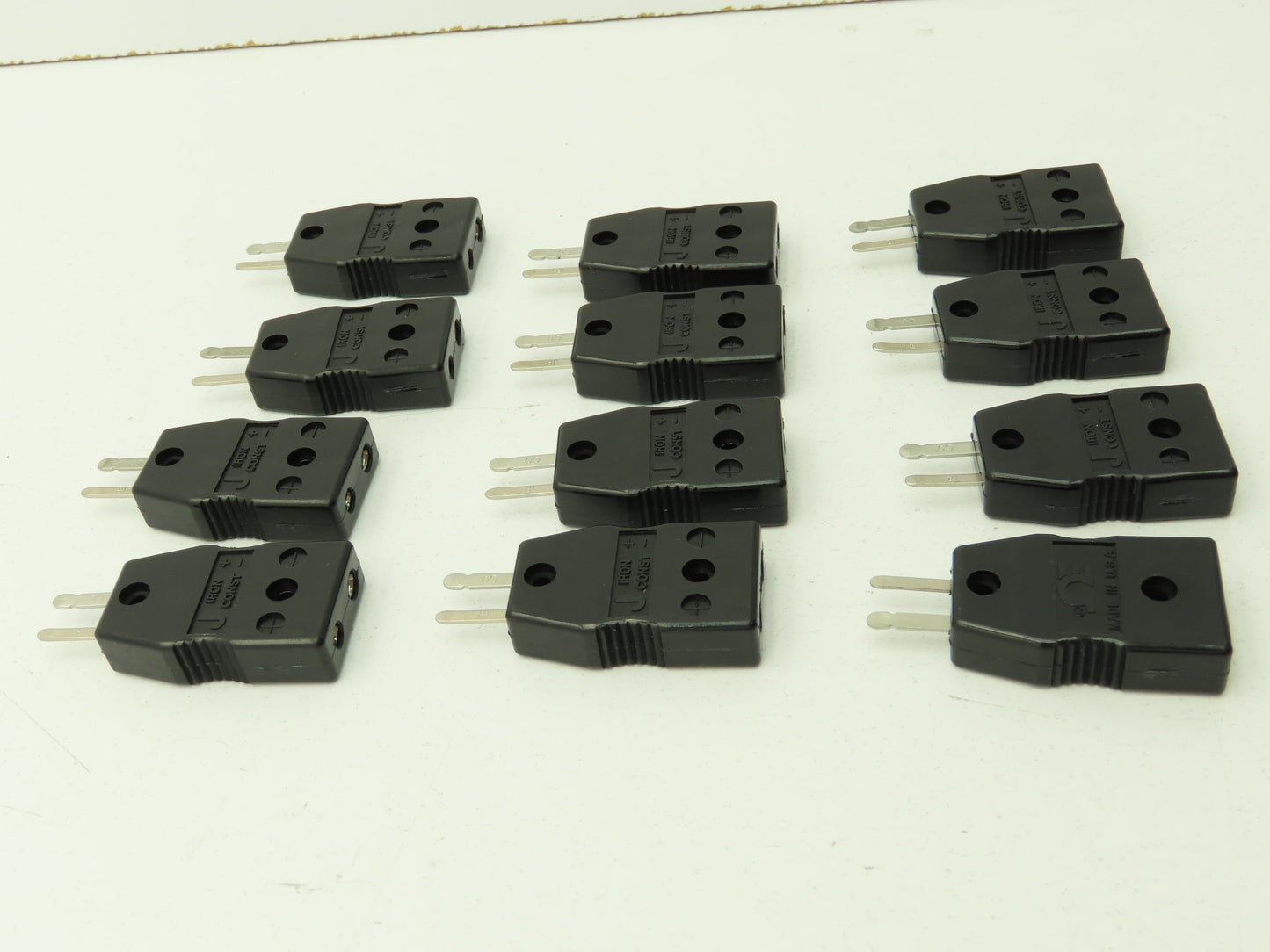 Omega Type J 2-Pin Female Thermocouple Connector Plug   Lot of 12