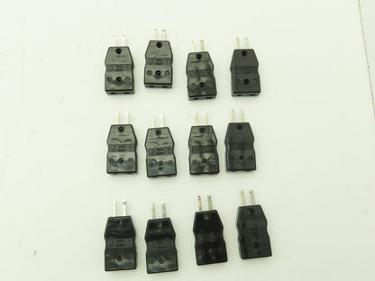 Omega Type J 2-Pin Female Thermocouple Connector Plug   Lot of 12