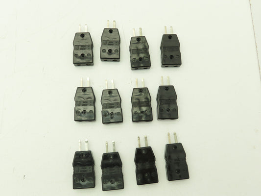 Omega Type J 2-Pin Female Thermocouple Connector Plug   Lot of 12