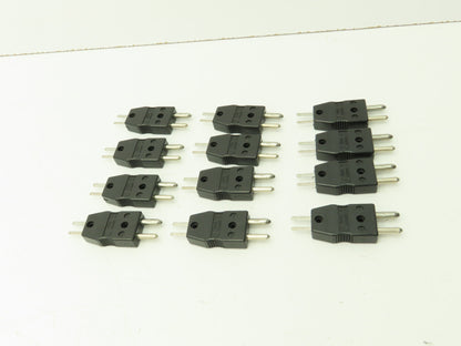 Omega Type J 2-Pin Male Thermocouple Connector Plug   Lot of 12