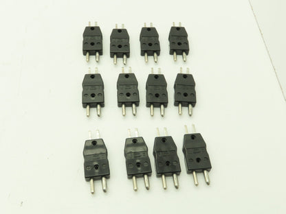 Omega Type J 2-Pin Male Thermocouple Connector Plug   Lot of 12
