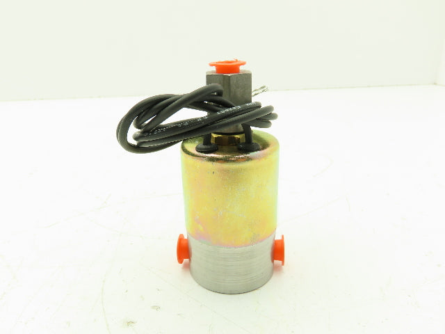 Honeywell V53LA1006 1/8" NPT 3-Way Skinner Solenoid Valve 90VDC N.0. 5 Psi.