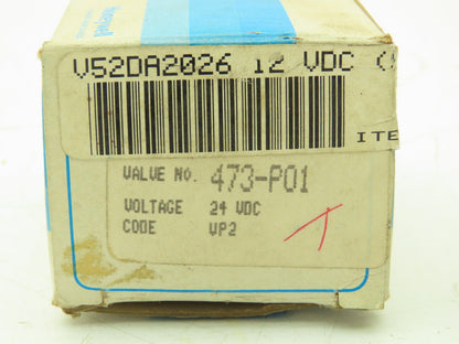 Honeywell 473-P01 1/4" NPT 2-Way Skinner Solenoid Valve 24VDC N.C. 25 Psi.