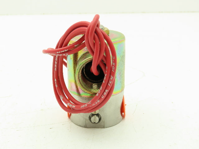 Honeywell V52DE2077 1/4" 2-Way Skinner Solenoid Valve 120V N.C. 75 Psi.