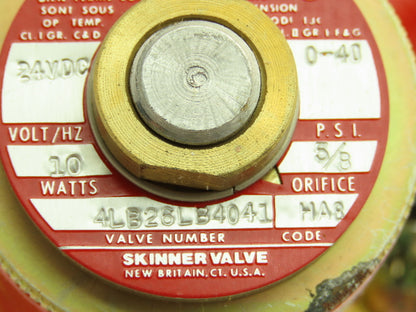 Honeywell 4LB26LB4041 1/2" NPT 2-Way Skinner Solenoid Valve 24VDC N.C. 0-40 Psi.