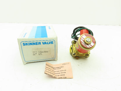 Honeywell 4LB26LB4041 1/2" NPT 2-Way Skinner Solenoid Valve 24VDC N.C. 0-40 Psi.