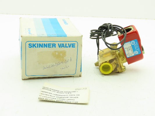 Honeywell Skinner 2LC2LBG4150 Brass Solenoid Valve 1/2"NPT 2-Way 120V NC 150 PSI