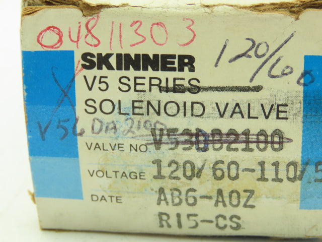 Honeywell V56DA2100 1/4" 3-Way Skinner Solenoid Valve 120VAC N.O. 100 Psi.
