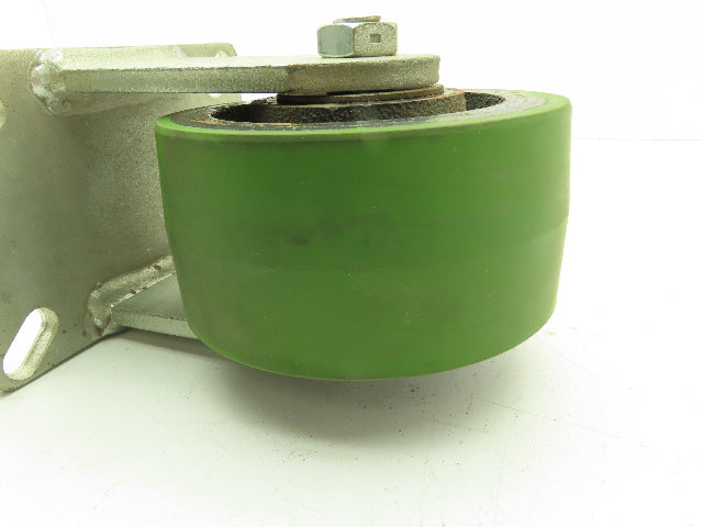Albion 90PY06501R 90 Series 6"x3"Caster Wheel GREEN Poly Ridgid Plate 2000 Lb
