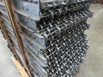 36"x 45° Butt Spur Galvanized Steel Skate Wheel Gravity Conveyor -13 Sections