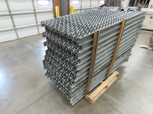 36"x 45° Butt Spur Galvanized Steel Skate Wheel Gravity Conveyor -13 Sections