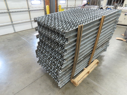 36"x 45° Butt Spur Galvanized Steel Skate Wheel Gravity Conveyor -13 Sections