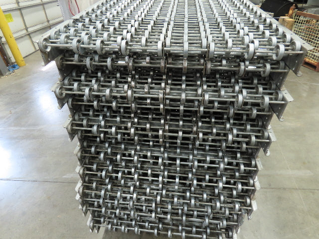 36"x 45° Butt Spur Galvanized Steel Skate Wheel Gravity Conveyor -13 Sections