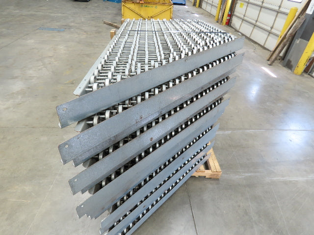 36"x 45° Butt Spur Galvanized Steel Skate Wheel Gravity Conveyor -13 Sections