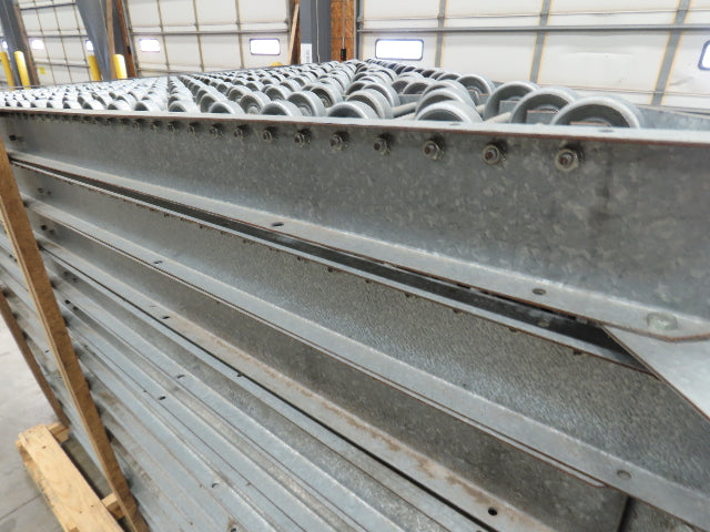 36"x 45° Butt Spur Galvanized Steel Skate Wheel Gravity Conveyor -13 Sections
