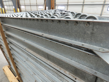 36"x 45° Butt Spur Galvanized Steel Skate Wheel Gravity Conveyor -13 Sections