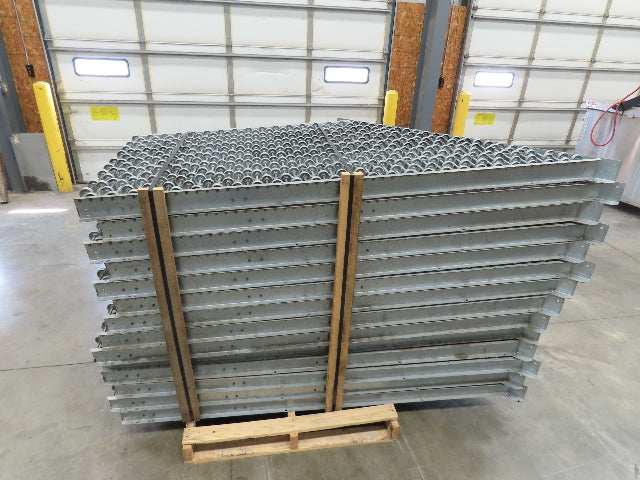36"x 45° Butt Spur Galvanized Steel Skate Wheel Gravity Conveyor -13 Sections