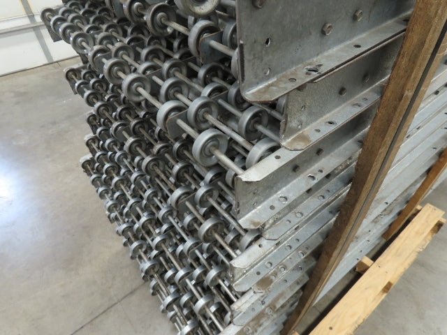 36"x 45° Butt Spur Galvanized Steel Skate Wheel Gravity Conveyor -13 Sections