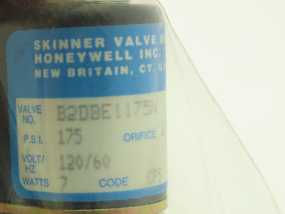 Honeywell Skinner B2DBE1175N Solenoid Valve 2-Way NC 120V 175PSI 1/8NPT Lot of 5