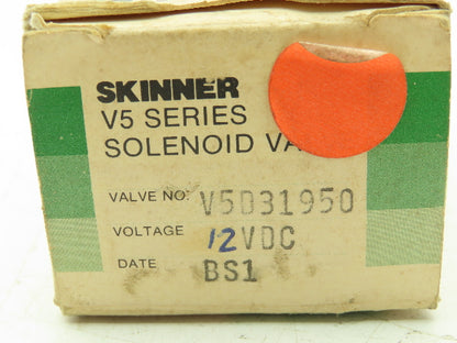 Honeywell Skinner V5D31950ST Solenoid Valve 3-Way 12VDC 75 PSI 1/8" NPT BS1