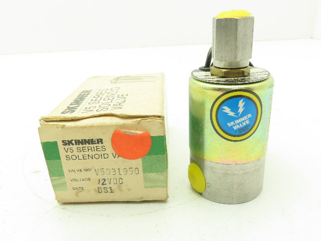Honeywell Skinner V5D31950ST Solenoid Valve 3-Way 12VDC 75 PSI 1/8" NPT BS1