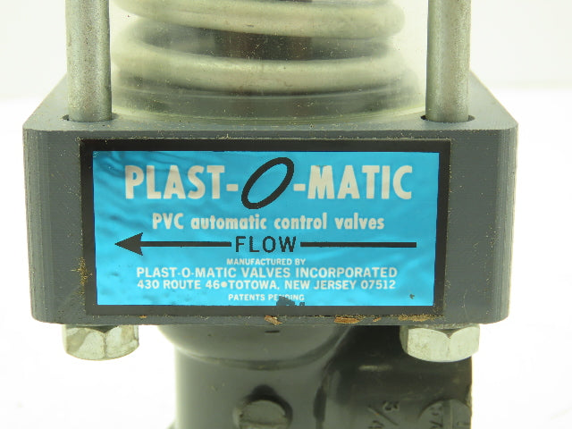 Plast-O-Matic DS075V-NO Pneumatic Controlled Valve 3/4" NPT Sch 80 PVC NO