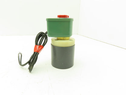Plast-o-matic EUC2V8G6 Solenoid Valve PVC 1/4" NPT 120V Coil