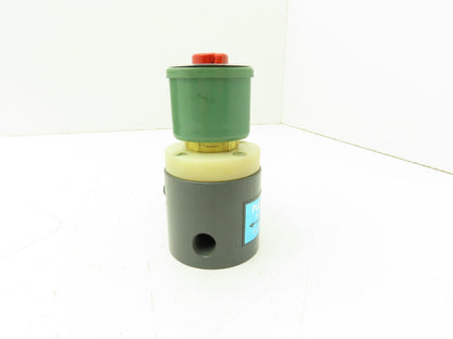 Plast-o-matic EUC2V8G6 Solenoid Valve PVC 1/4" NPT 120V Coil