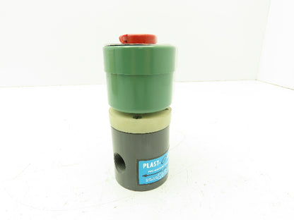 Plast-o-matic EUC3V4G20 Solenoid Valve 2-Way NC 120V 120 PSI 3/8" NPT
