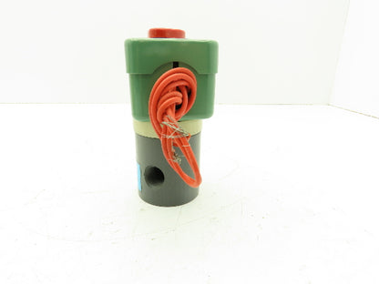 Plast-o-matic EUC3V4G20 Solenoid Valve 2-Way NC 120V 120 PSI 3/8" NPT