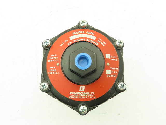 Fairchild 4544 Pneumatic Air Volume Booster 2/1 Ratio 1/2" NPT Model 4500 250PSI