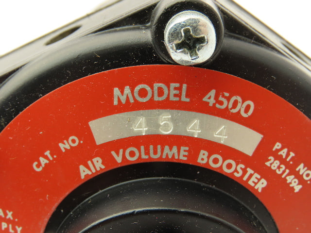 Fairchild 4544 Pneumatic Air Volume Booster 2/1 Ratio 1/2" NPT Model 4500 250PSI
