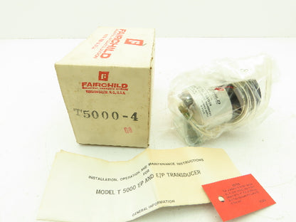 Fairchild T-5000-4 Electric To Pneumatic Air Transducer 4-20 MA DC 3-15 PSIG