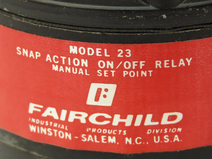 Fairchild 232162 Pneumatic Air On/Off Relay 10-120PSI NO Manual Setpoint