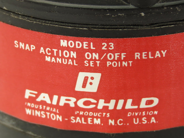 Fairchild 232162 Pneumatic Air On/Off Relay 10-120PSI NO Manual Setpoint
