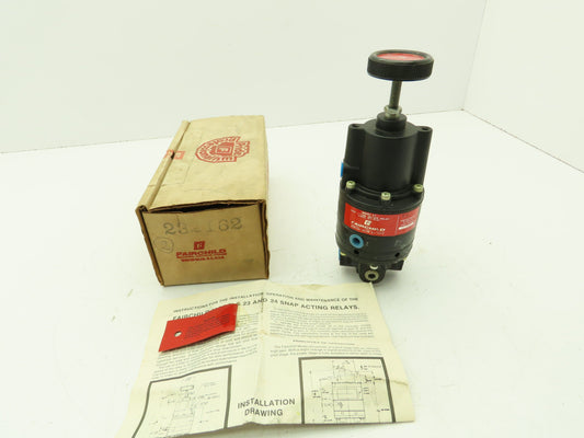 Fairchild 232162 Pneumatic Air On/Off Relay 10-120PSI NO Manual Setpoint