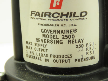 Fairchild 2533 Governaire Reversing Relay 30 PSI Output 1/1 Ratio Model 2500